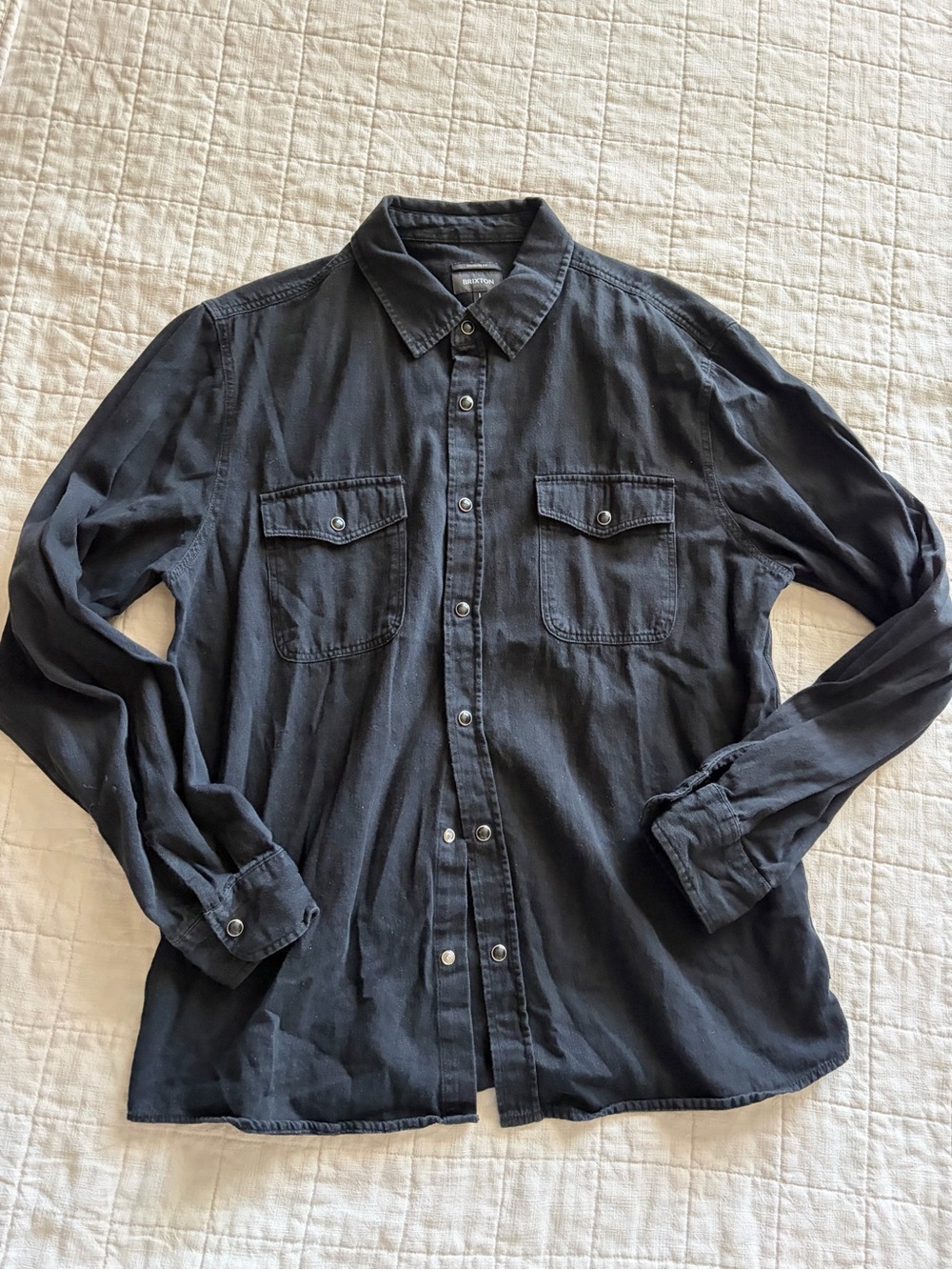 Brixton Men's Black Button-Down Workshirt